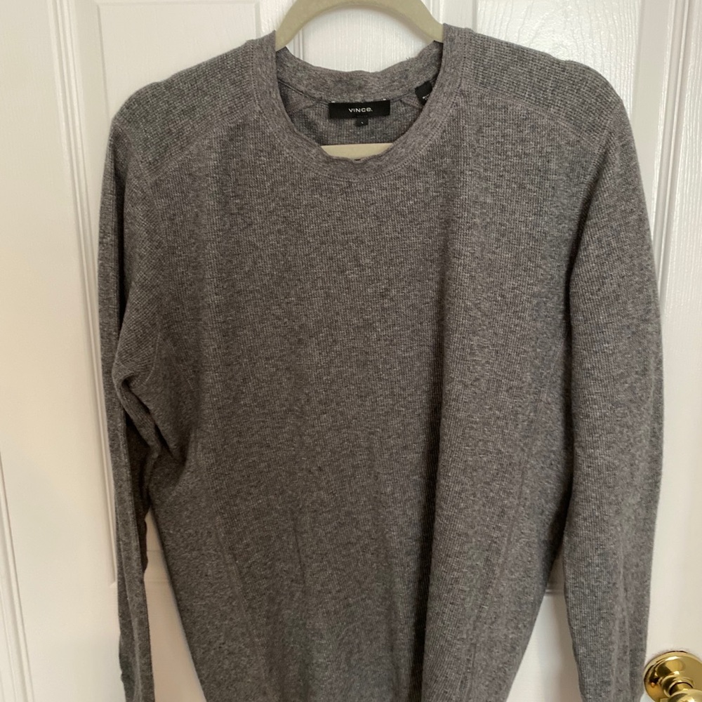 Vince Slimfit Waffle Knit Long Sleeve Shirt